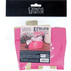 Cerf Dellier Kit ballotin chocolats fuchsia "Bonne fête maman"