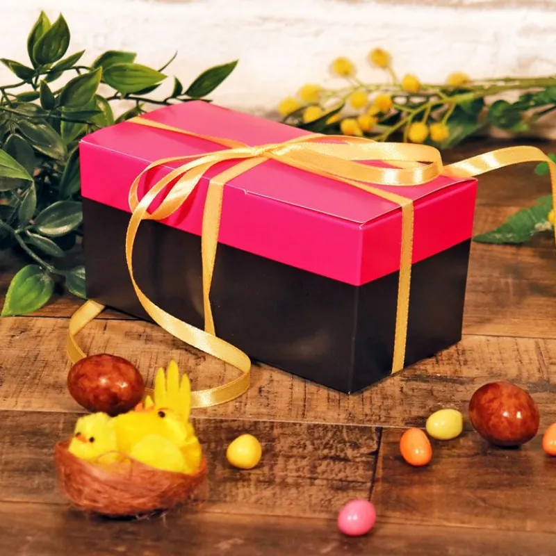 Cerf Dellier Kit ballotin chocolats fuchsia / noir 375 g