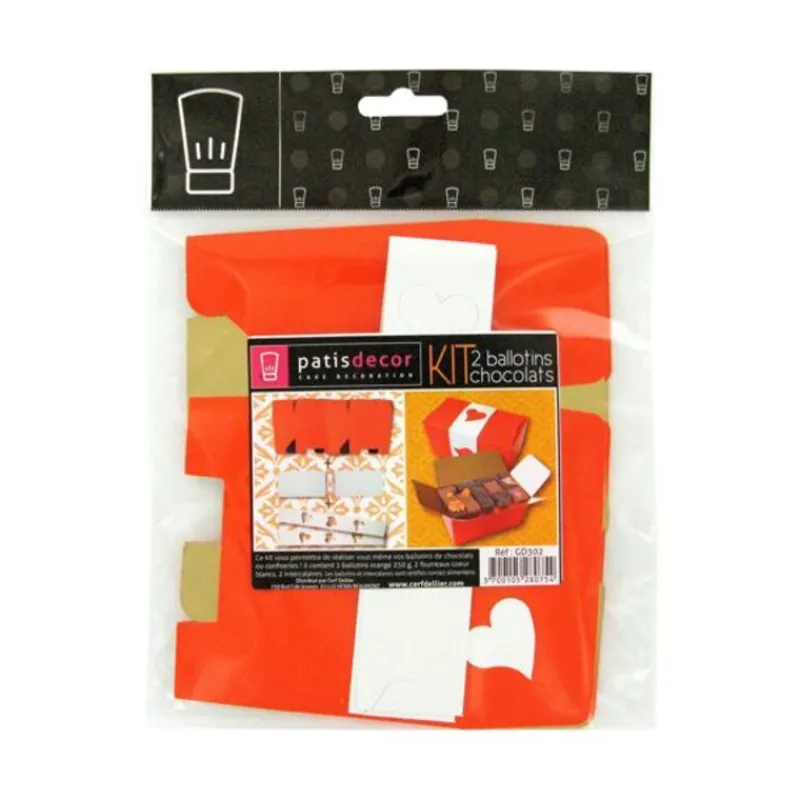 Cerf Dellier Kit Ballotin orange / or (x2)