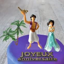 Cerf Dellier Kit décor gâteau Aladin et Jasmine