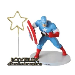 Cerf Dellier Kit décor gâteau Captain America