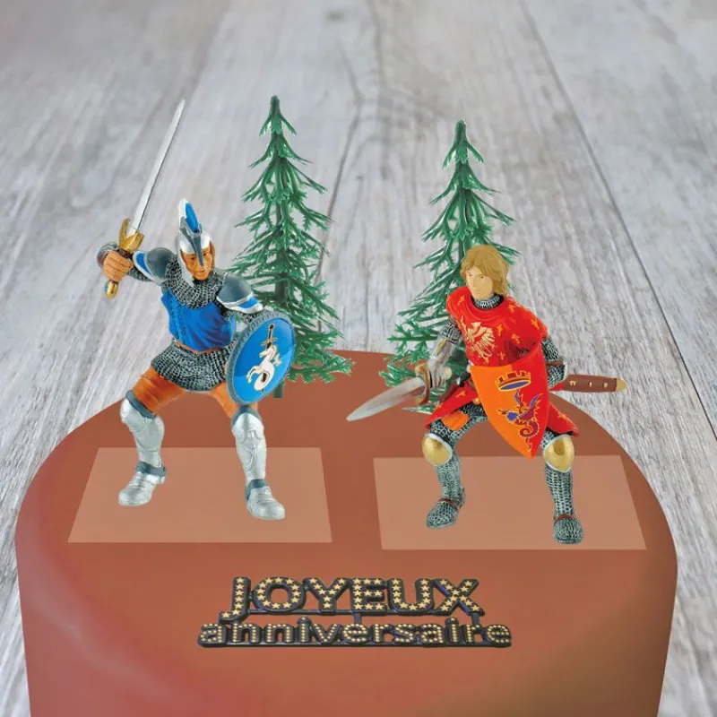 Cerf Dellier Kit décor gâteau Chevaliers
