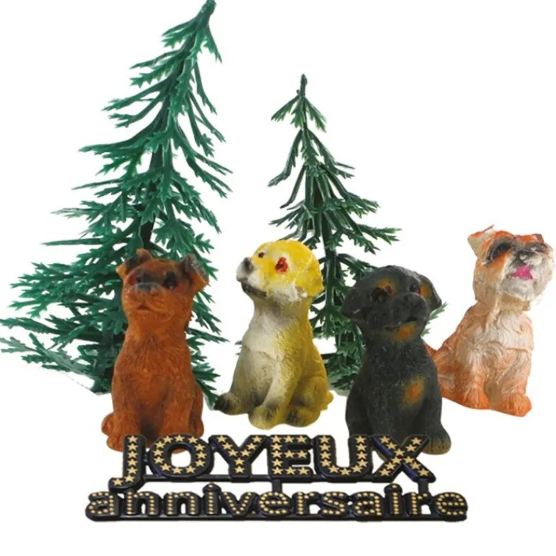 Cerf Dellier Kit décor Gâteau Chiens
