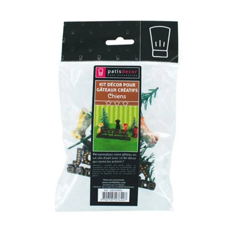 Cerf Dellier Kit décor Gâteau Chiens