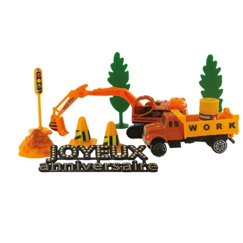 Cerf Dellier Kit décor gâteau Construction