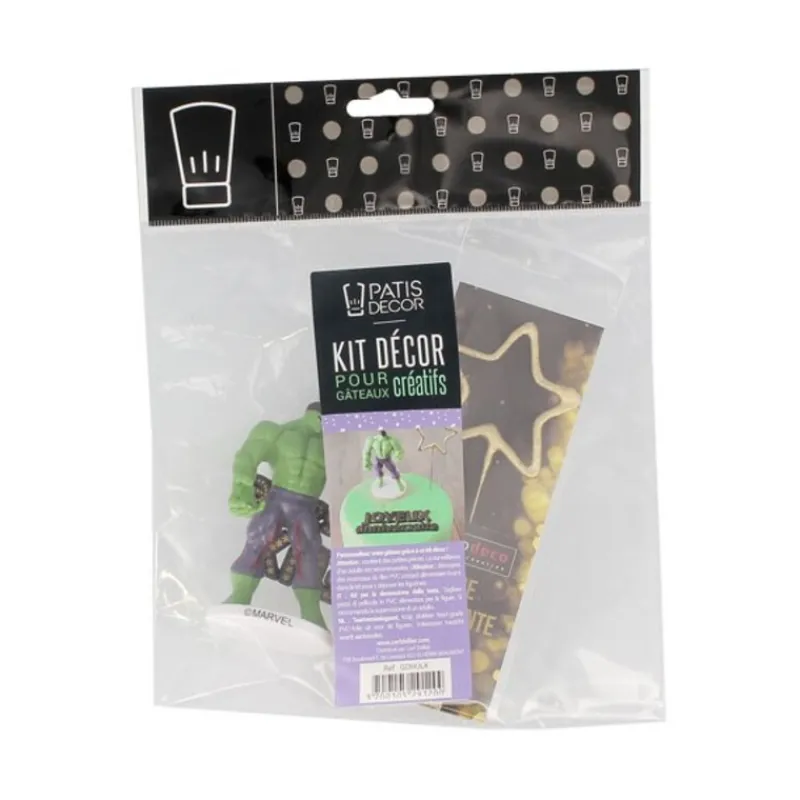Cerf Dellier Kit décor gâteau Hulk