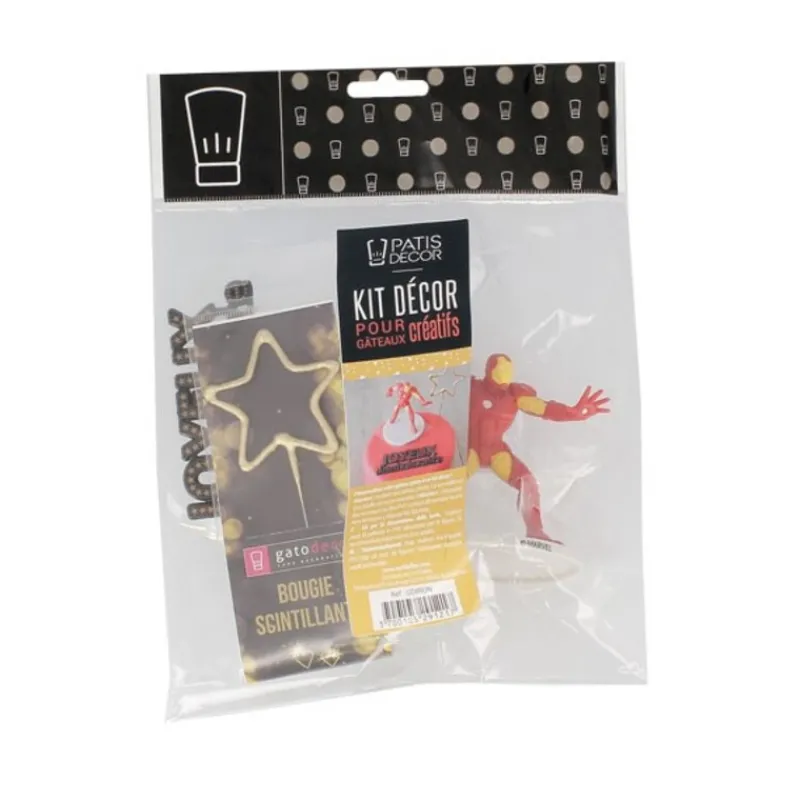 Cerf Dellier Kit décor gâteau Iron Man