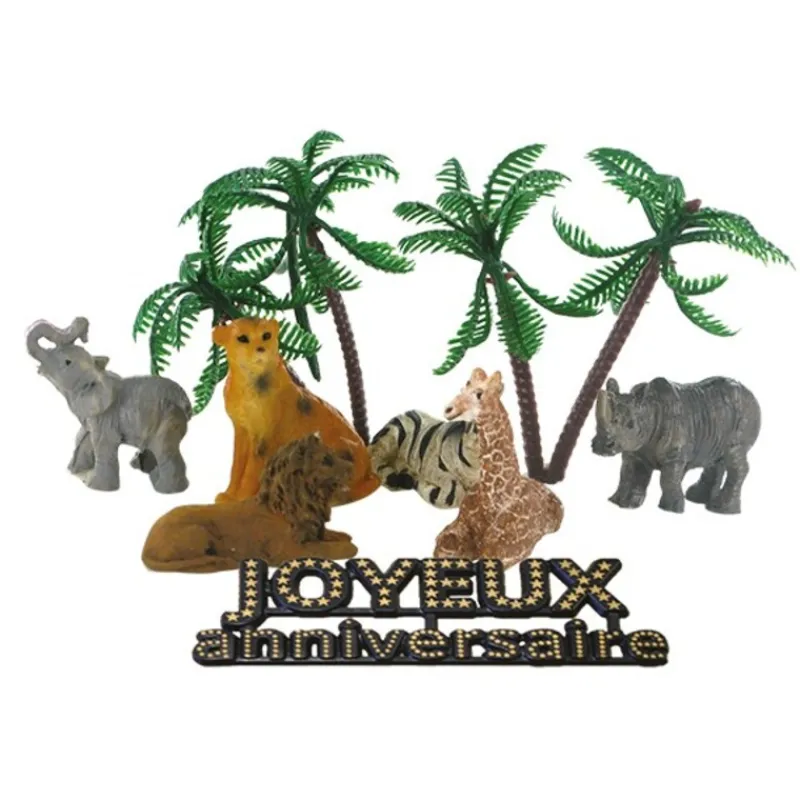Cerf Dellier Kit Décor Gâteau Jungle