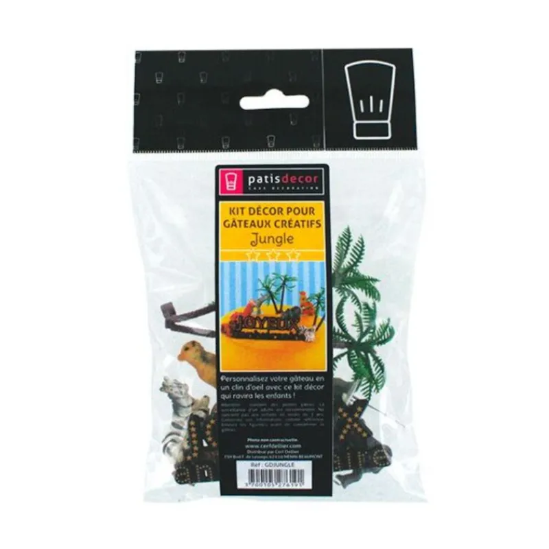 Cerf Dellier Kit Décor Gâteau Jungle