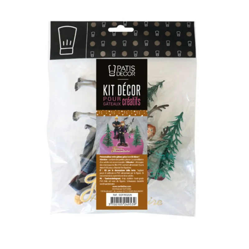 Cerf Dellier Kit décor gâteau La Reine des Neiges