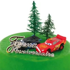 Cerf Dellier Kit décor gâteau voiture de course