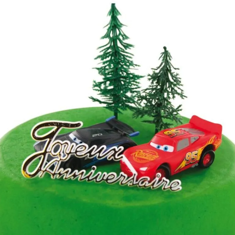 Cerf Dellier Kit décor gâteau voiture de course
