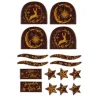 Cerf Dellier Kit décors de bûches en chocolat pour 14 bûches
