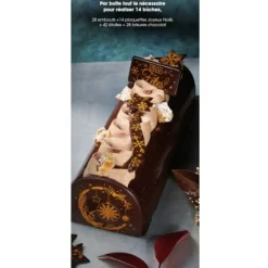 Cerf Dellier Kit décors de bûches en chocolat pour 14 bûches