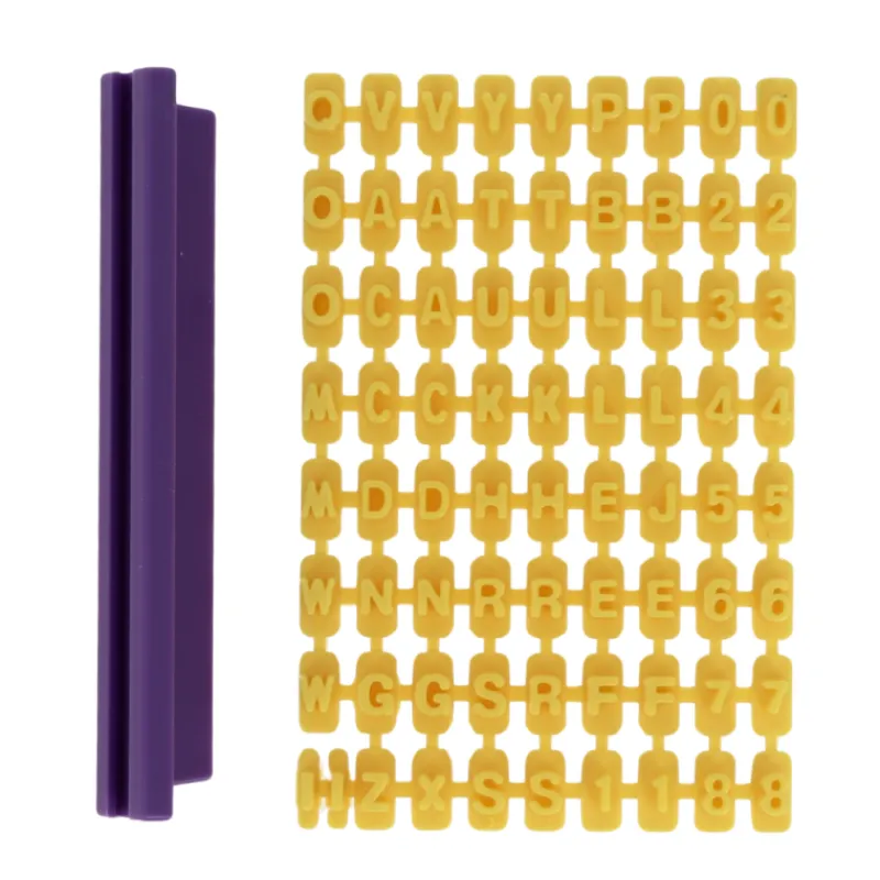 Cerf Dellier Kit tampons à biscuits chiffres et lettre