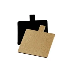 Cerf Dellier Languette carré carton Or / Noir 7 cm (x 200)
