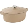 Cerf Dellier Le Chasseur cocotte ovale avec couvercle ""marron glacé"" 27 x 20 cm