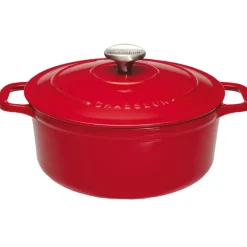 Cerf Dellier Le Chasseur cocotte ronde avec couvercle rouge 18 cm