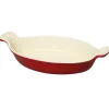 Cerf Dellier Le Chasseur plat ovale rouge 25 cm