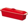Cerf Dellier Le Chasseur terrine avec couvercle rouge 28 cm