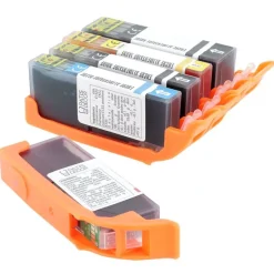 Cerf Dellier Lot de 5 cartouches d'encre alimentaire pour MG5450/MG5550/MG5650/MG6450/MX725/IP7250