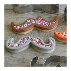 Cerf Dellier Lot de 3 emporte-pièces moustaches en inox