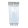 Cerf Dellier Lot sachets à motif flocons argentés - 10 x 22 cm (x100)