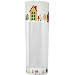 Cerf Dellier Lot sachets à motif village de Noël - 10 x 22 cm (x100)