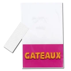 Cerf Dellier Lot sachets motif gâteaux + liens - 14 x 23 cm (x10)