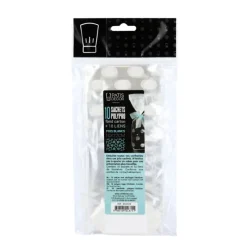 Cerf Dellier Lot sachets pois blancs + liens - 10 x 22 cm (x10)