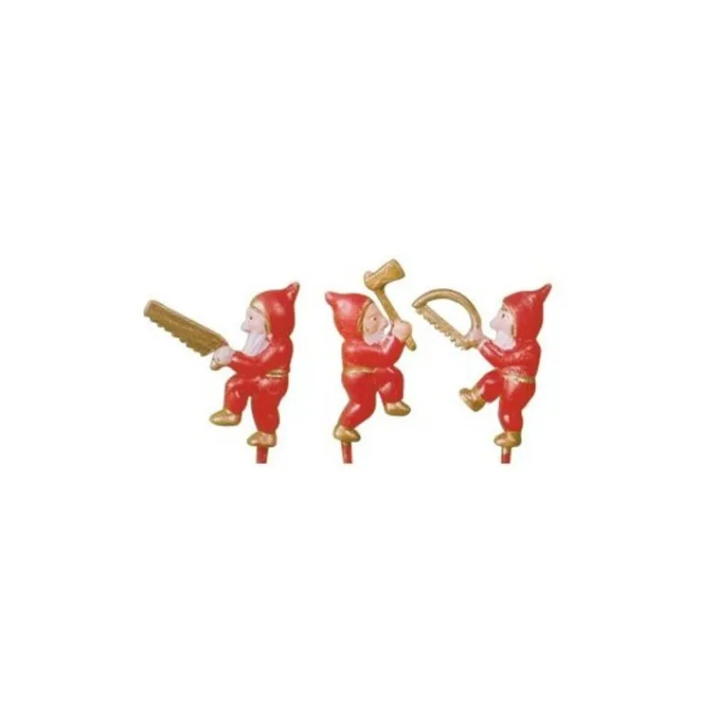 Cerf Dellier Lutins rouges sur piques assortis (x144)