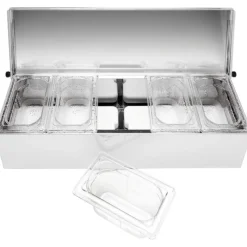 Cerf Dellier Matfer condibox avec 5 bacs GN 1/9 cristal