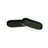 Cerf Dellier Mini assiette carton rectangle noire 4 x 8 cm (x100)