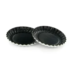 Cerf Dellier Mini assiette carton ronde noire 88 mm (x100)