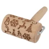 Cerf Dellier Mini rouleau empreintes en bois thème Noël