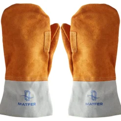 Cerf Dellier Moufles de protection en croûte cuir 10 cm