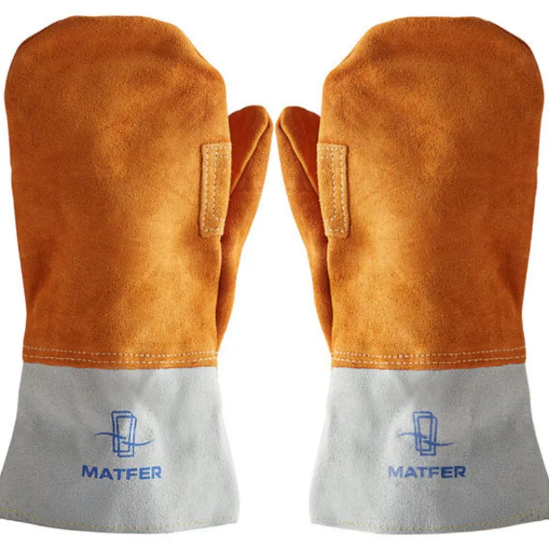 Cerf Dellier Moufles de protection en croûte cuir 10 cm