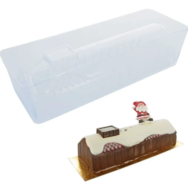 Cerf Dellier Moule à bûche PVC "Chalet de Noël"