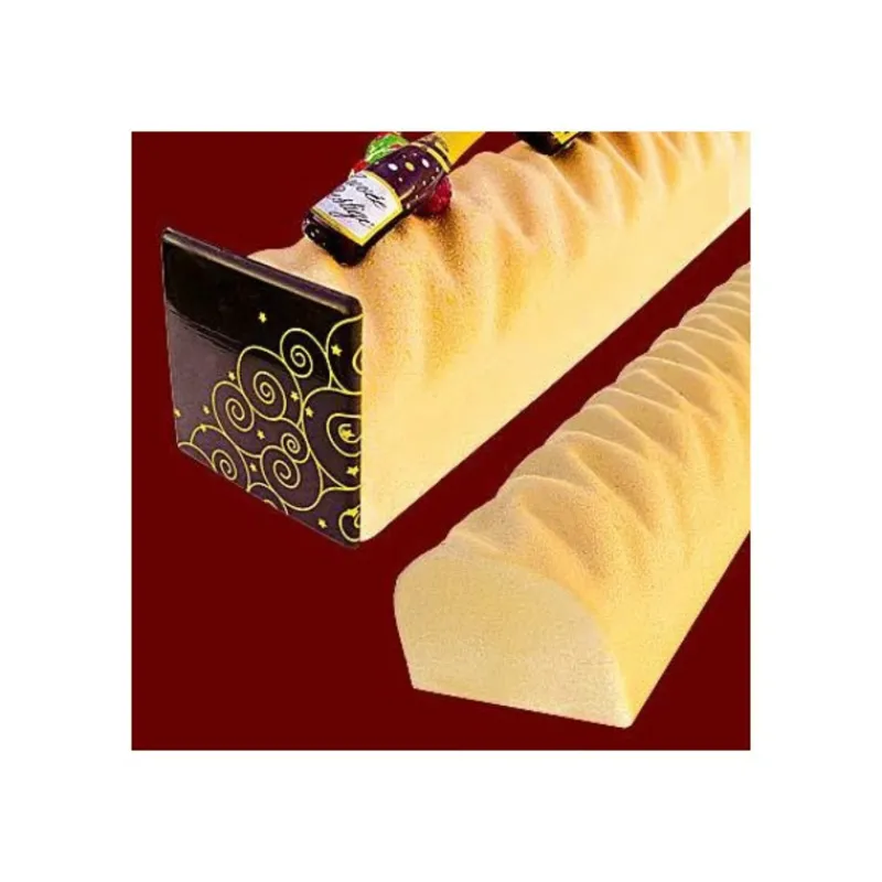 Cerf Dellier Moule à bûche relief strié en PVC (x 12)