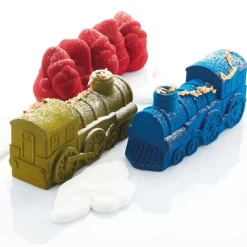Cerf Dellier Moule à bûche silicone Train Pavoni