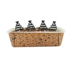 Cerf Dellier Moule à cake jetable Breakfast café (x4)