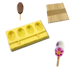 Cerf Dellier Moule à esquimaux silicone Waikiki + 50 bâtons