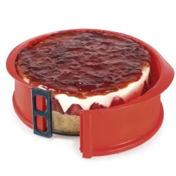 Cerf Dellier Moule à manqué démontable rond silicone base en verre 22,5 cm