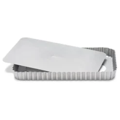 Cerf Dellier Moule à tarte rectangulaire antiadhésif avec fond amovible