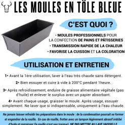 Cerf Dellier Moule à tarte tôle bleuie - Ø 23,5 cm