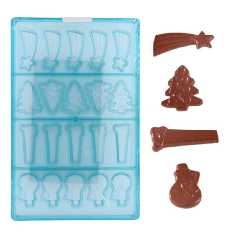 Cerf Dellier Moule chocolat 20 décors de Noël
