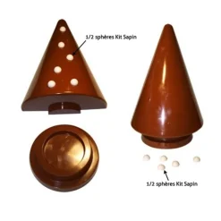 Cerf Dellier Moule chocolat 60 demi sphères