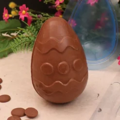 Cerf Dellier Moule chocolat en 3 parties œuf 3D à motif