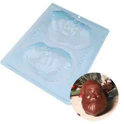 Cerf Dellier Moule chocolat en 3 parties Visage du père Noël Patisdécor