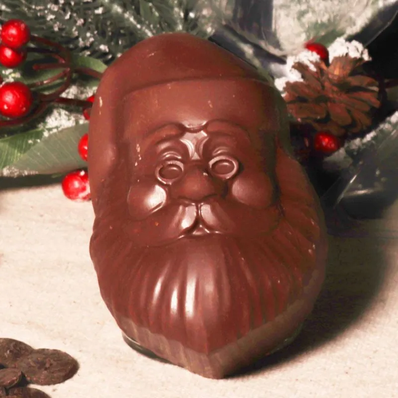 Cerf Dellier Moule chocolat en 3 parties Visage du père Noël Patisdécor